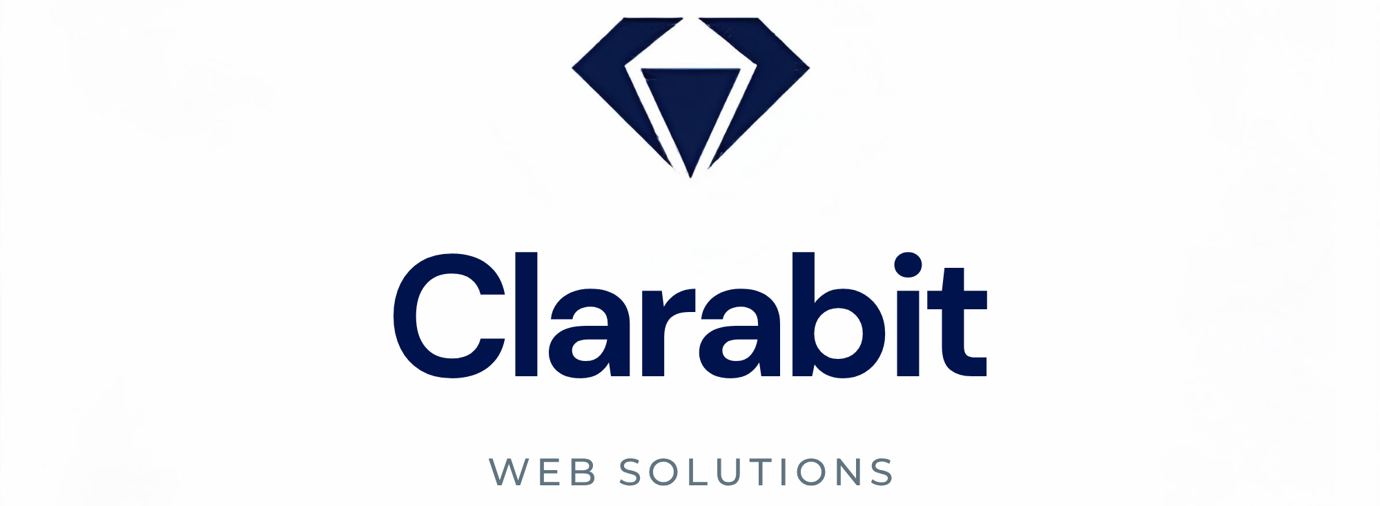 clarabit logo with minimalist diamond icon